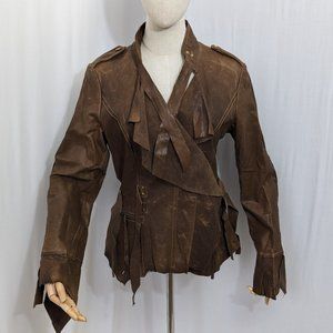 Danier Vintage Brown Leather Jacket Size M